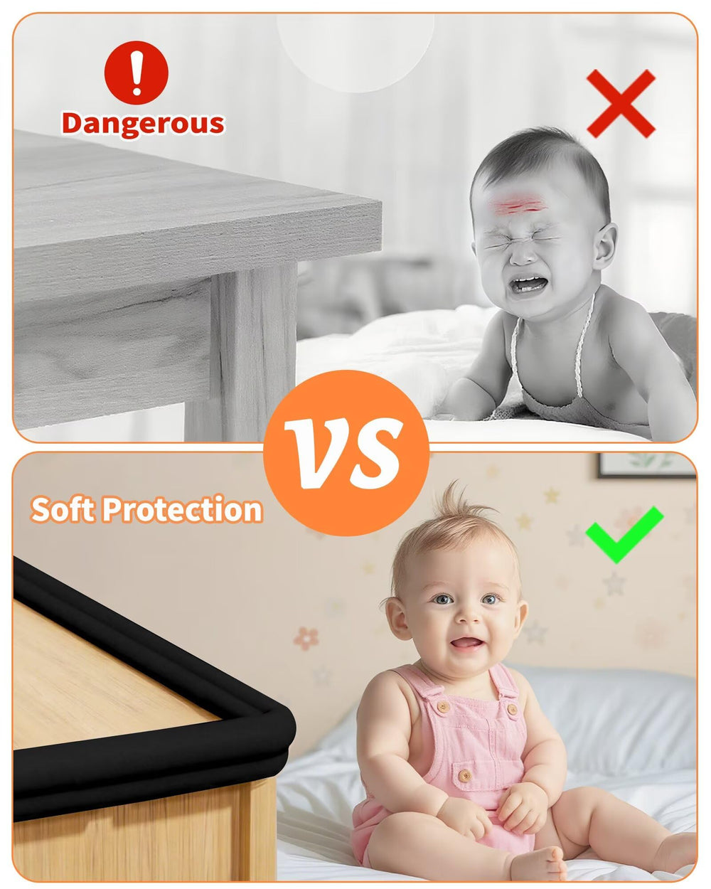 QYV edge protector cut to fit design lets you tailor odd shapes and curves