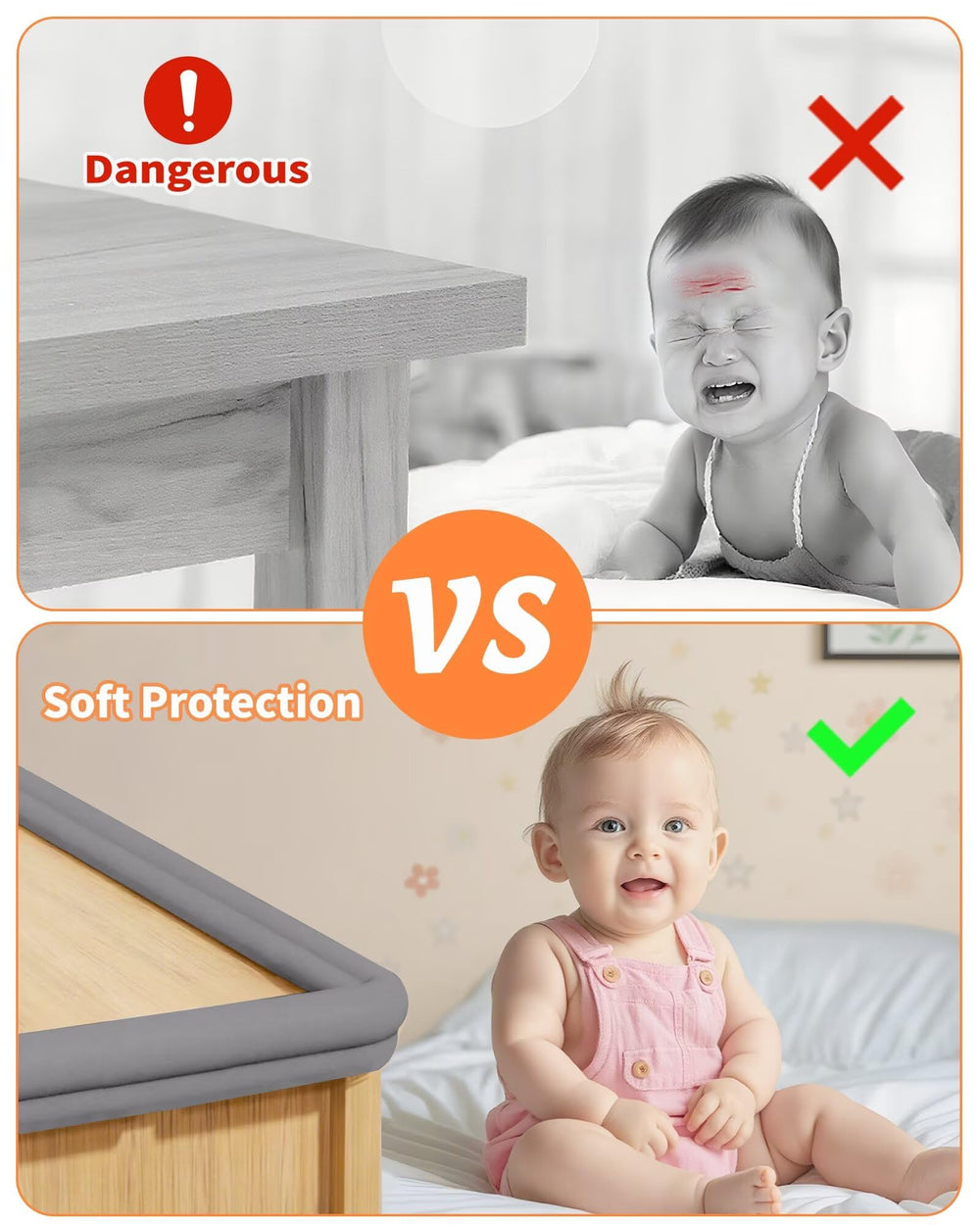 QYV Edge Protector installation in seconds with pre-taped backing.