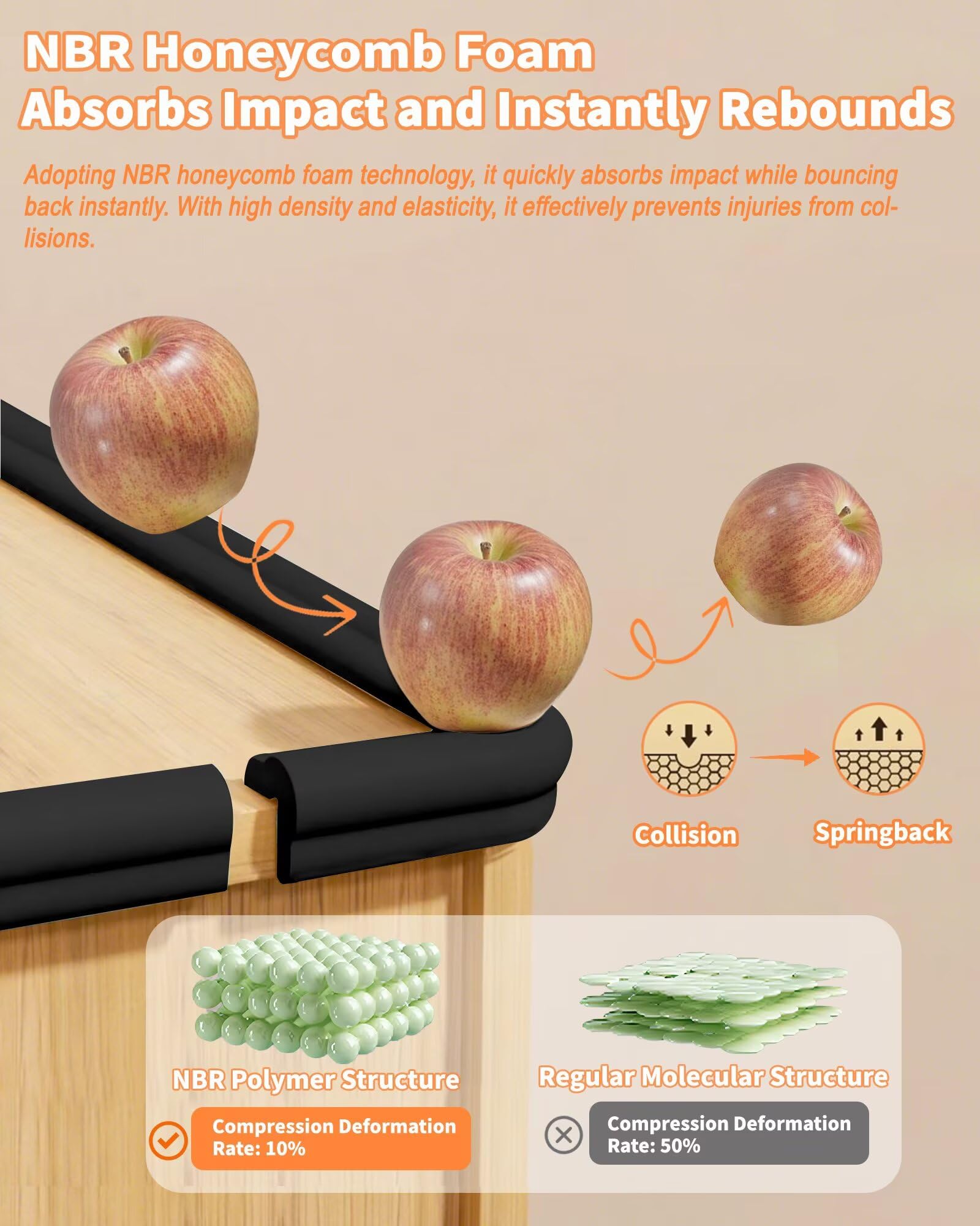 QYV edge protector thick padding provides extra cushioning to protect walls and furniture