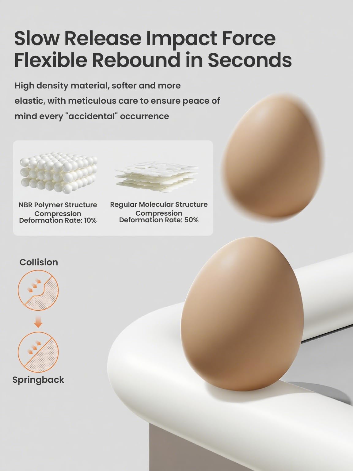 QYV NBR cushioning close-up highlights thick, soft padding reducing impact on bumps.