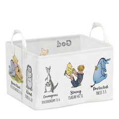 QZCYU Winnie nursery storage basket full view for kids room organization