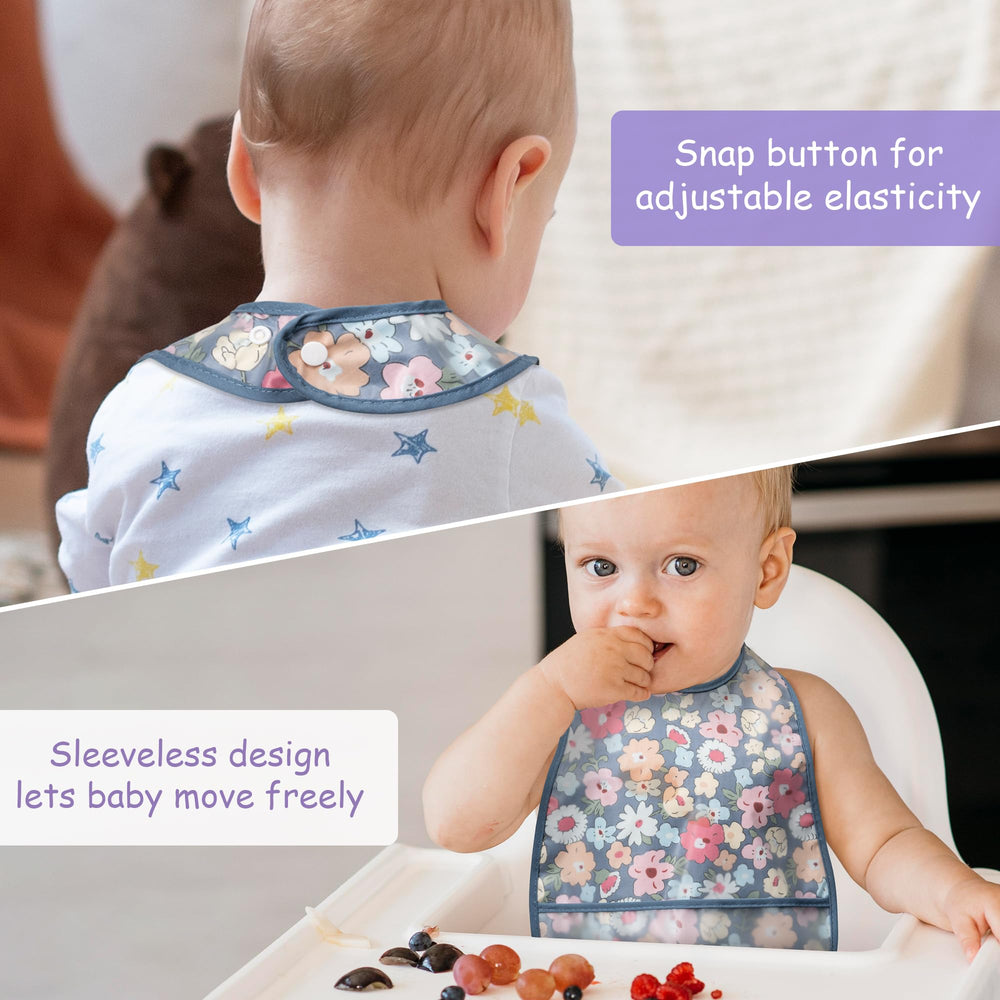 R HORSE easy-clean bibs wipe clean or rinse after meals for busy parents.