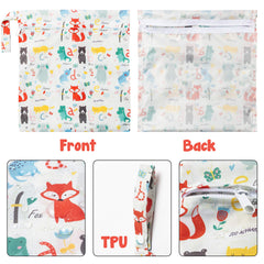 R HORSE animal alphabet crocodile pattern bag supports compact packing and quick access.