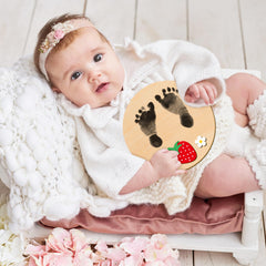 R HORSE sign clean touch ink pad keeps baby hands clean while capturing footprints.