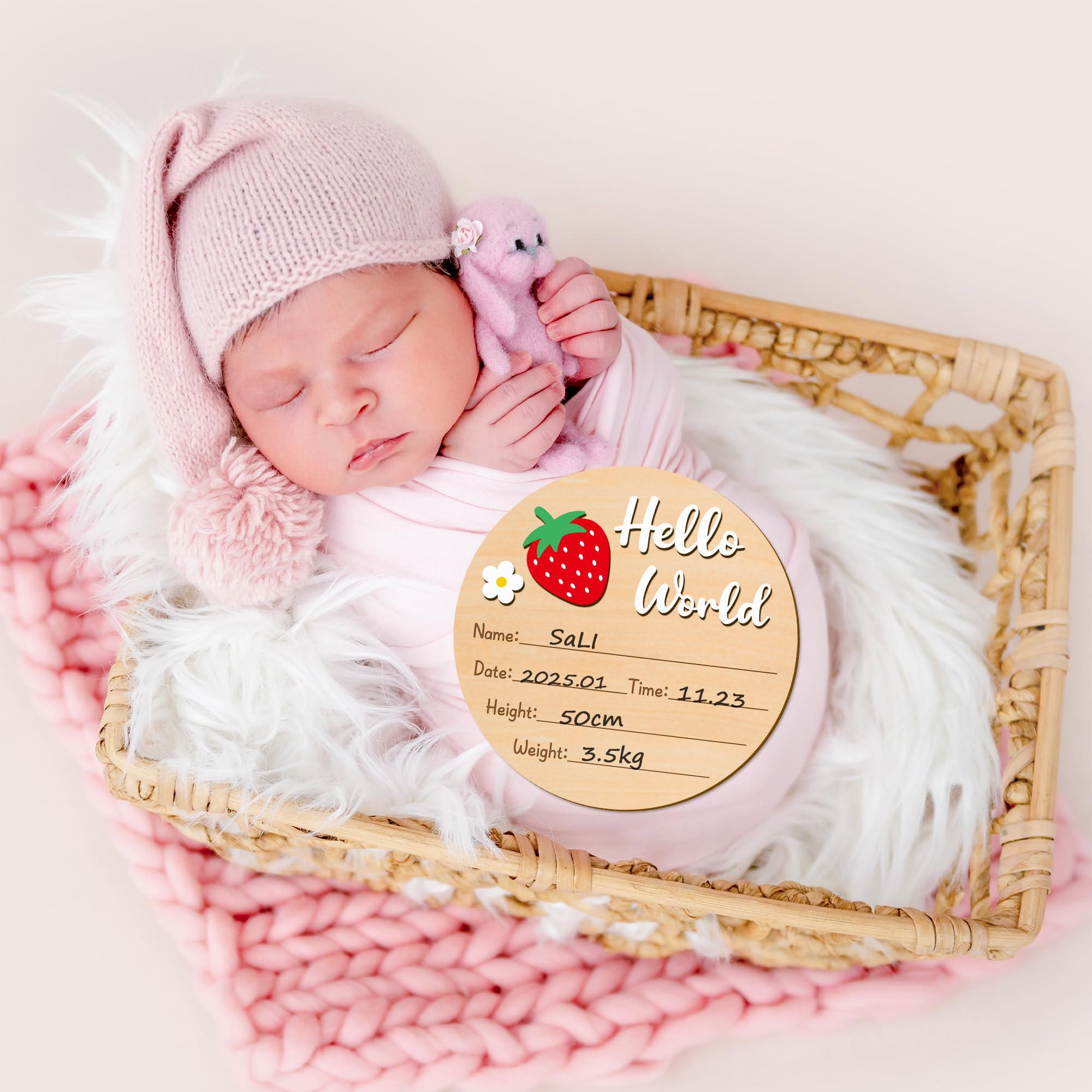R HORSE newborn photo prop helps capture precious moments with charming strawberry-themed design.