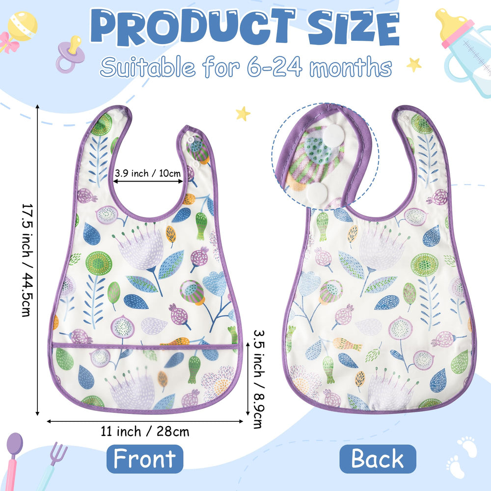 R HORSE adjustable snap-button bib secures comfortably for growing babies.
