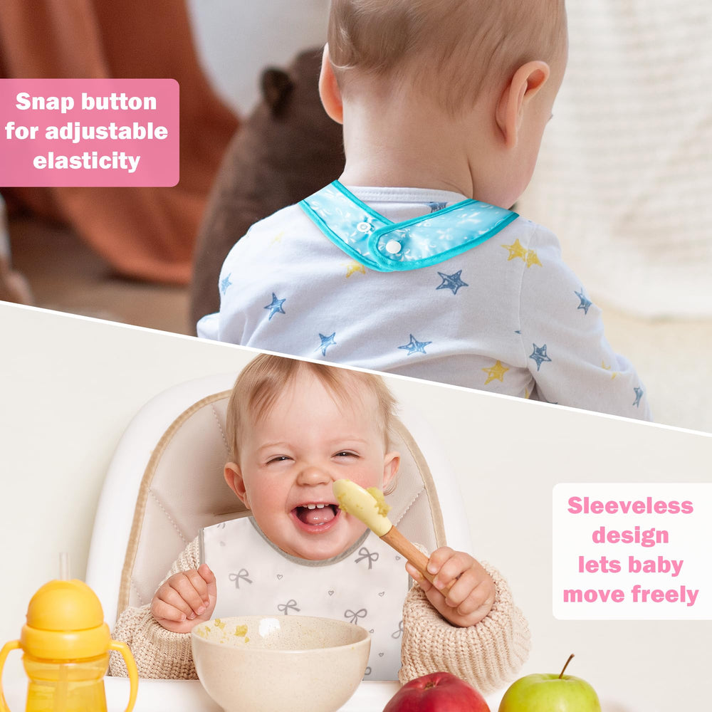 R HORSE bibs with blue, pink, white bows to brighten outfits.