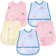 R HORSE baby bib with crumb catcher pocket for mess-free meals.