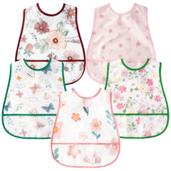 R HORSE baby bib with crumb catcher pocket prevents messes during meals.