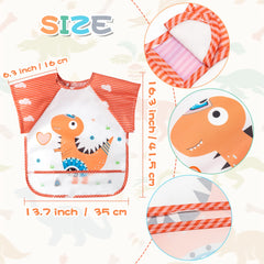 R HORSE bib set in flamingo pattern keeps outfits tidy while feeding.