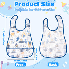 R HORSE bib demonstrates adjustable snap for secure fit as baby grows.