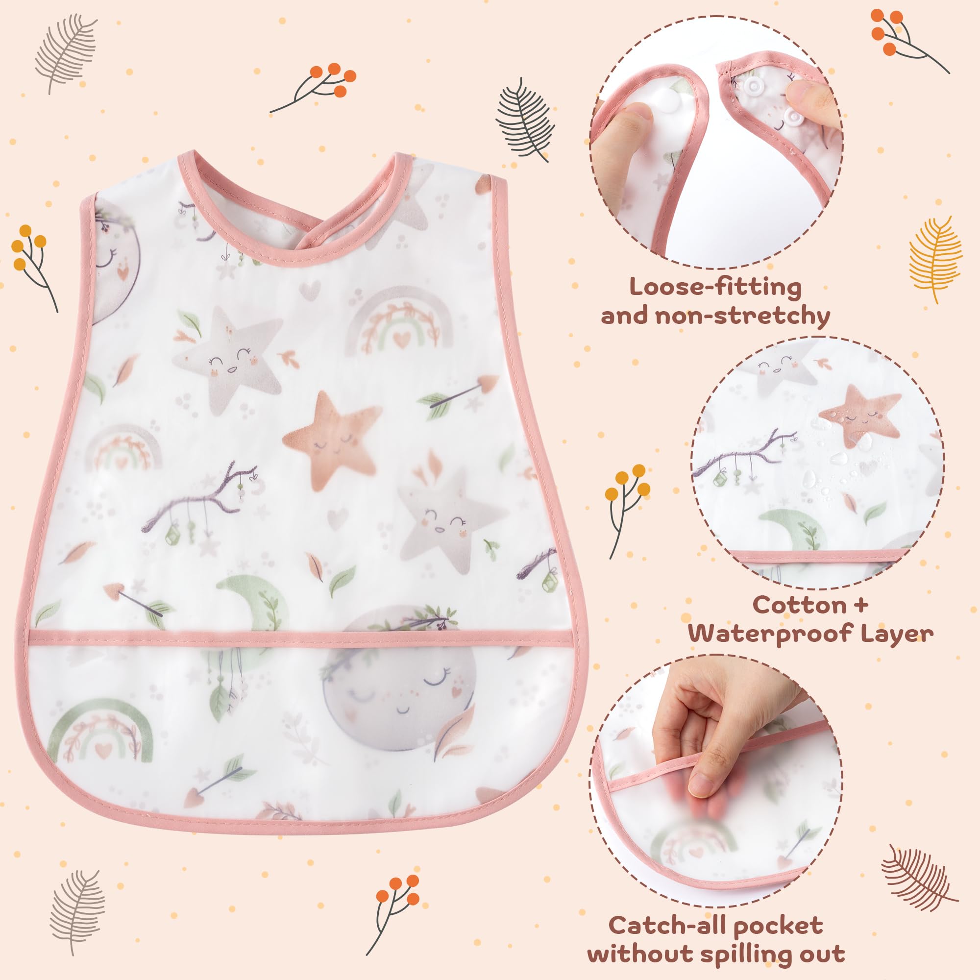 R HORSE double-layer bib shows durable comfort for babies.