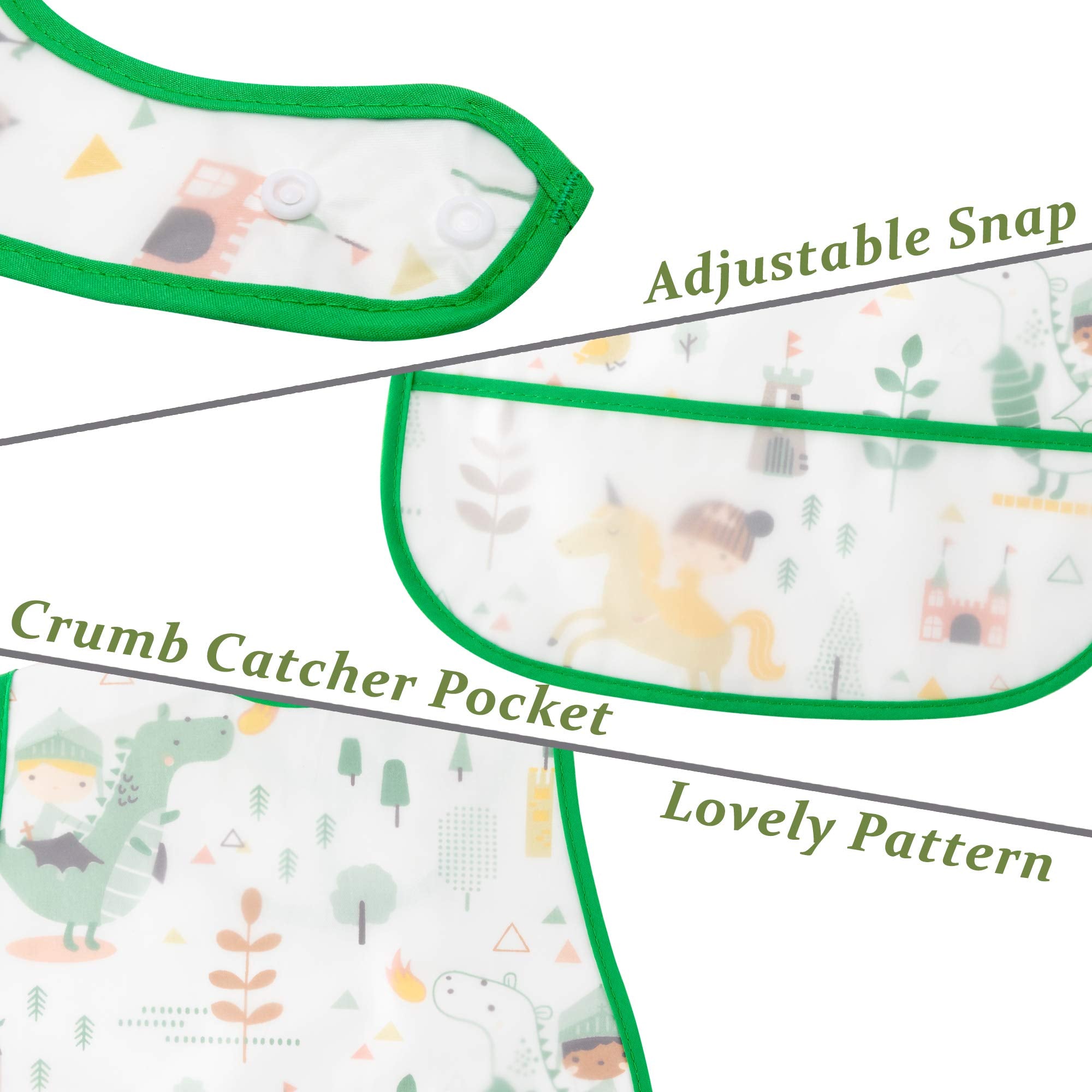 R HORSE soft cotton bib material remains gentle on baby's skin