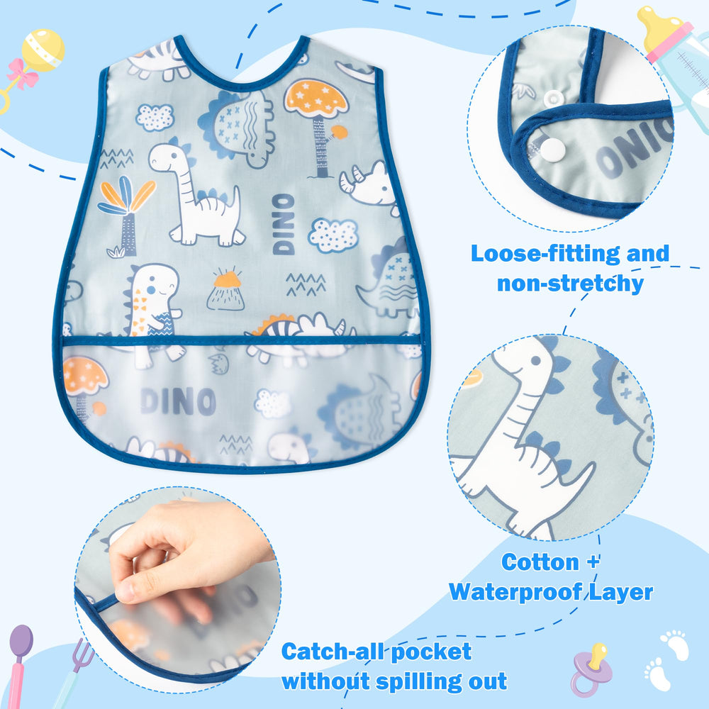 R HORSE bib with waterproof front and cotton back protects clothing and skin.