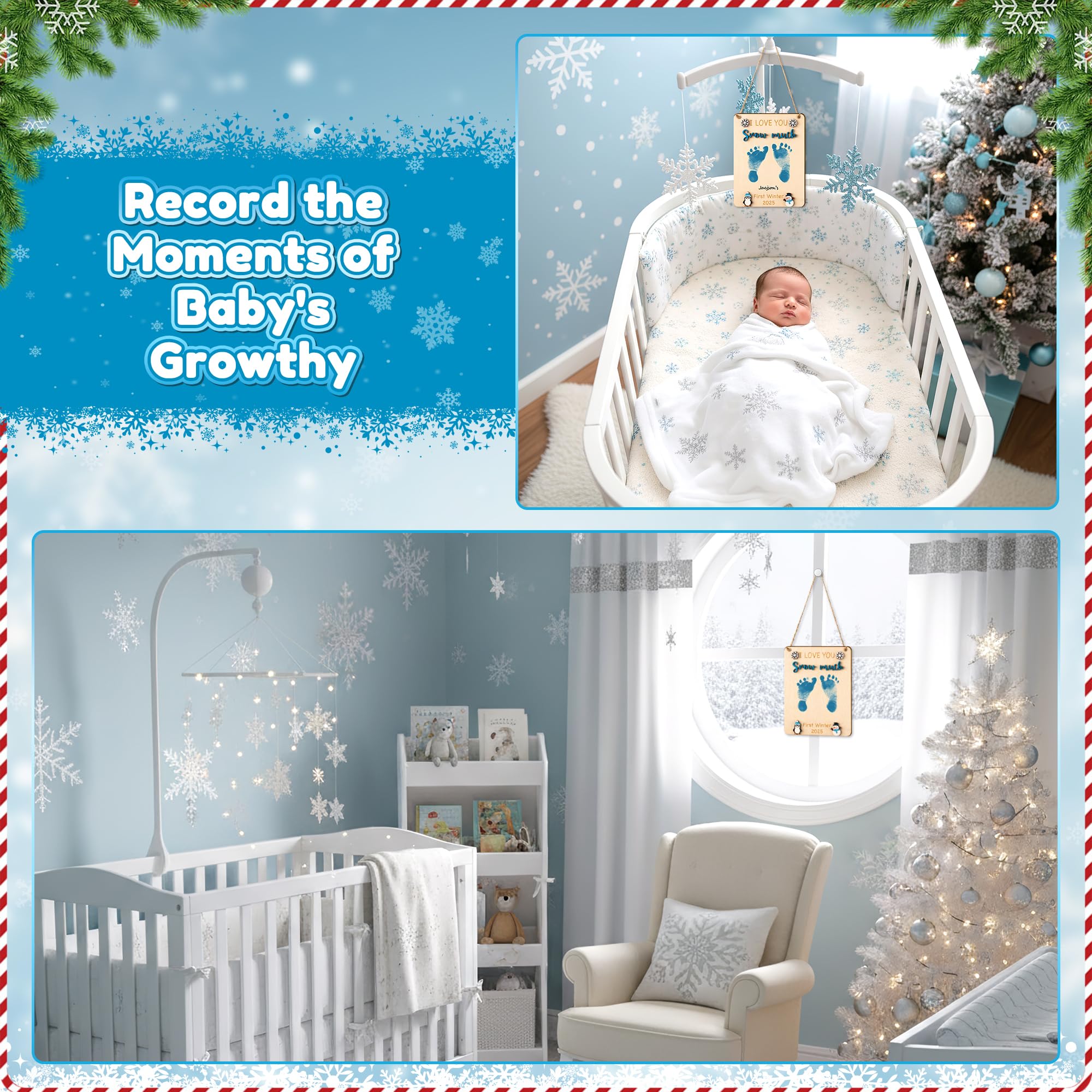 R HORSE baby footprints customization shows personalized birth details for keepsake gift