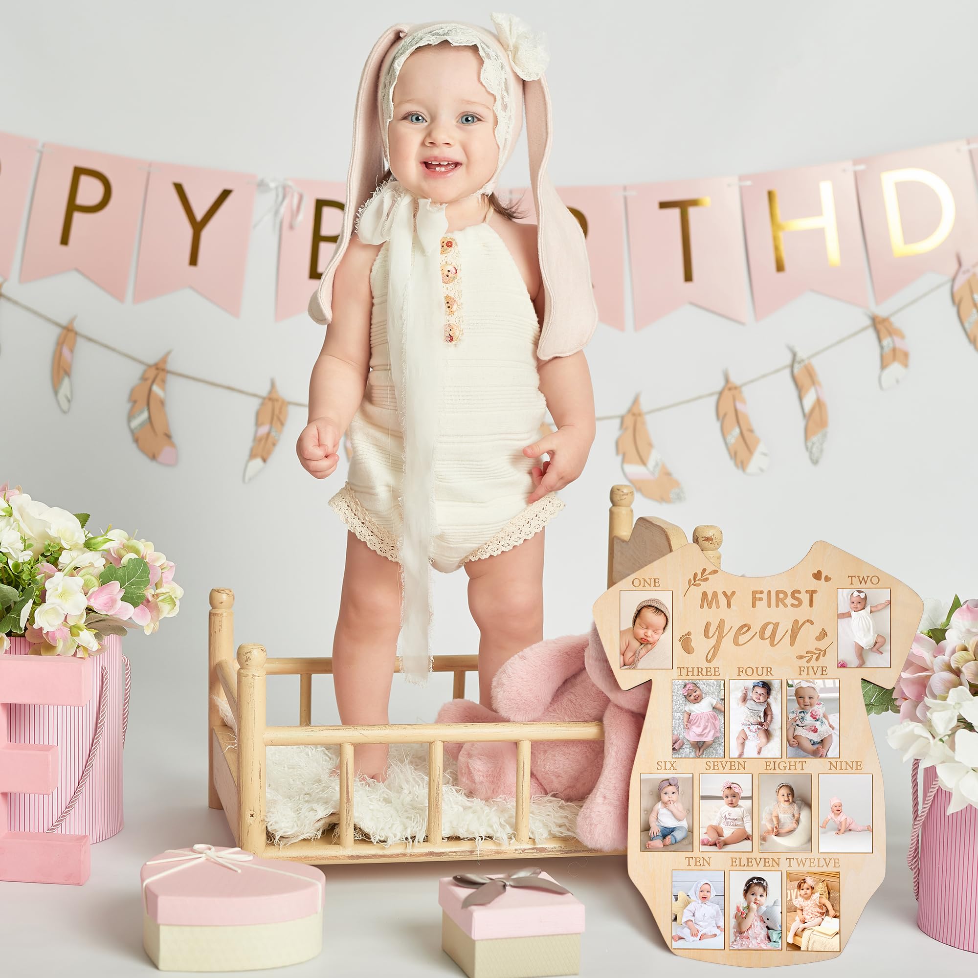 R HORSE baby growth month labels, perfect for labeling each milestone on the display.