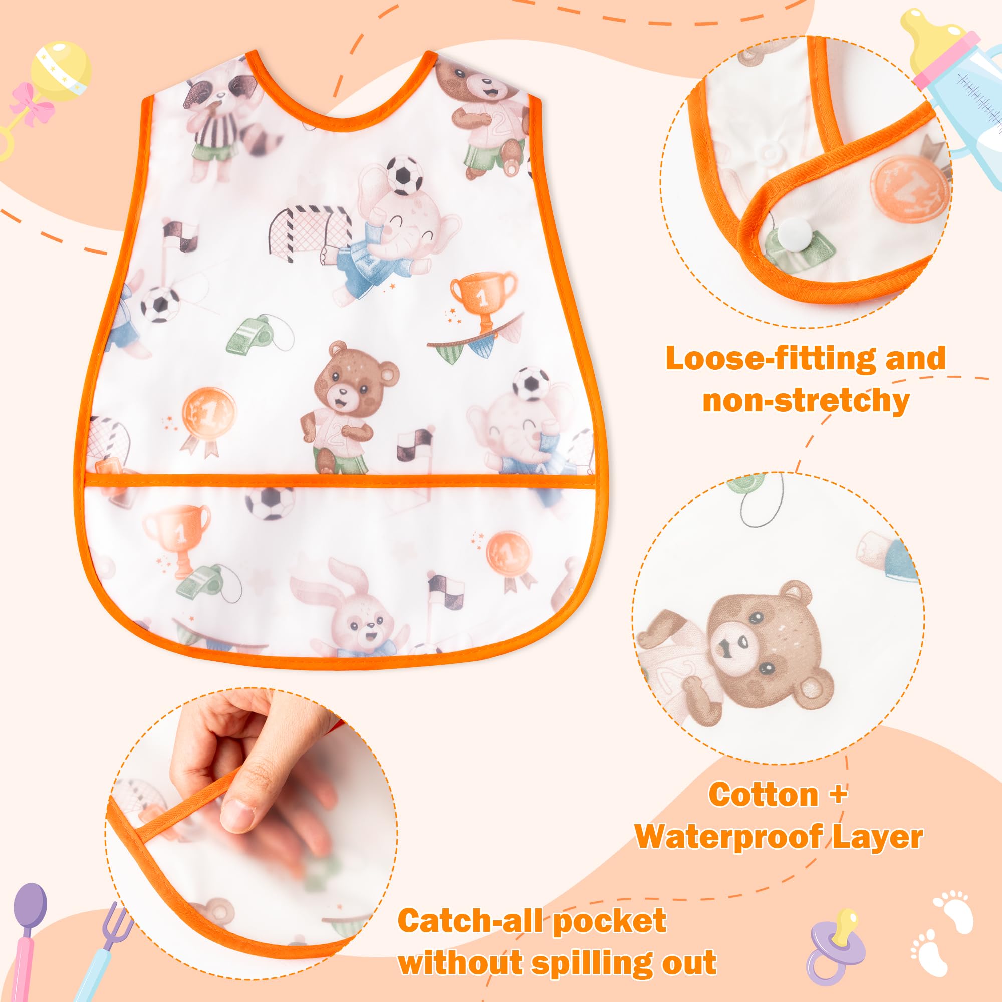 R HORSE bib with adjustable side snaps for secure, easy removal.