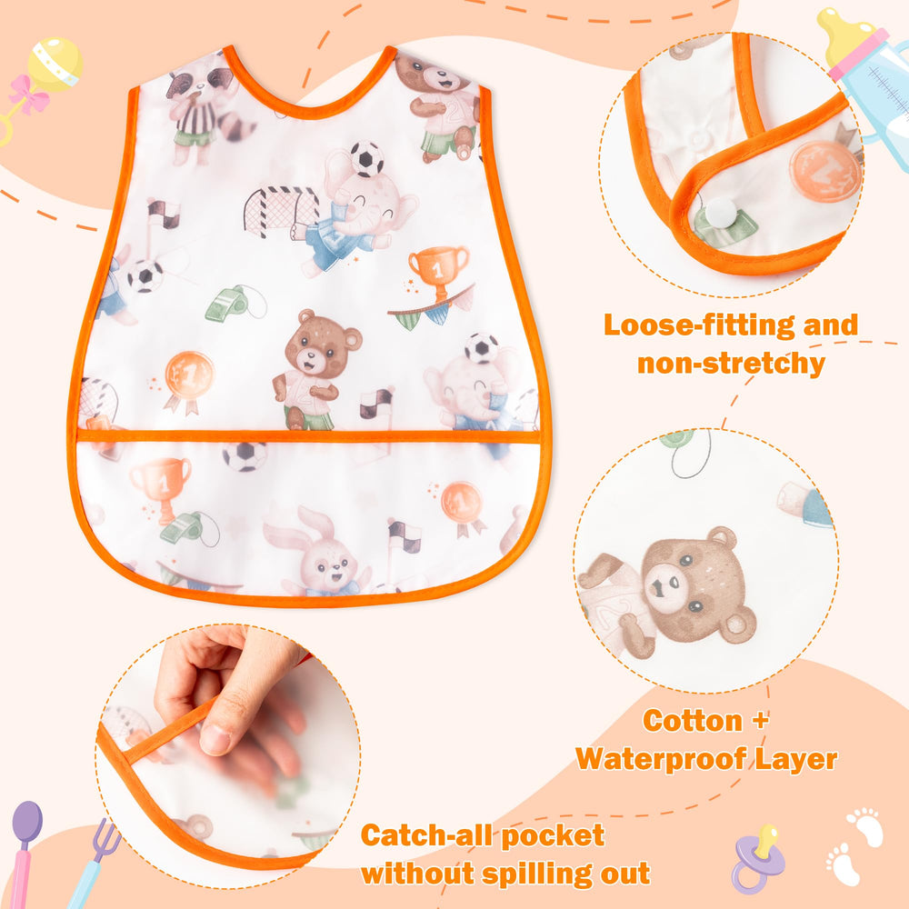 R HORSE bib with adjustable side snaps for secure, easy removal.