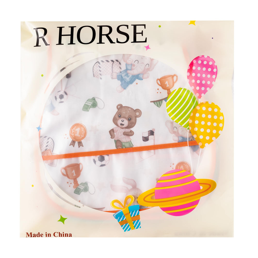 R HORSE bib provides gentle skin protection during meals.