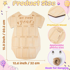 R HORSE bodysuit-design frame with hooks, ideal for hanging cherished baby milestones.