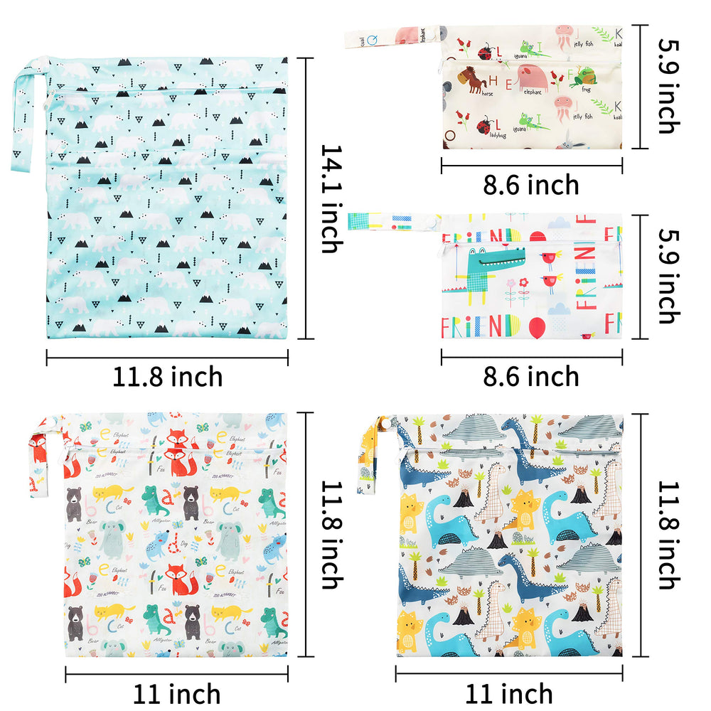 R HORSE dinosaur print wet dry bag ideal for car trips and beach days.