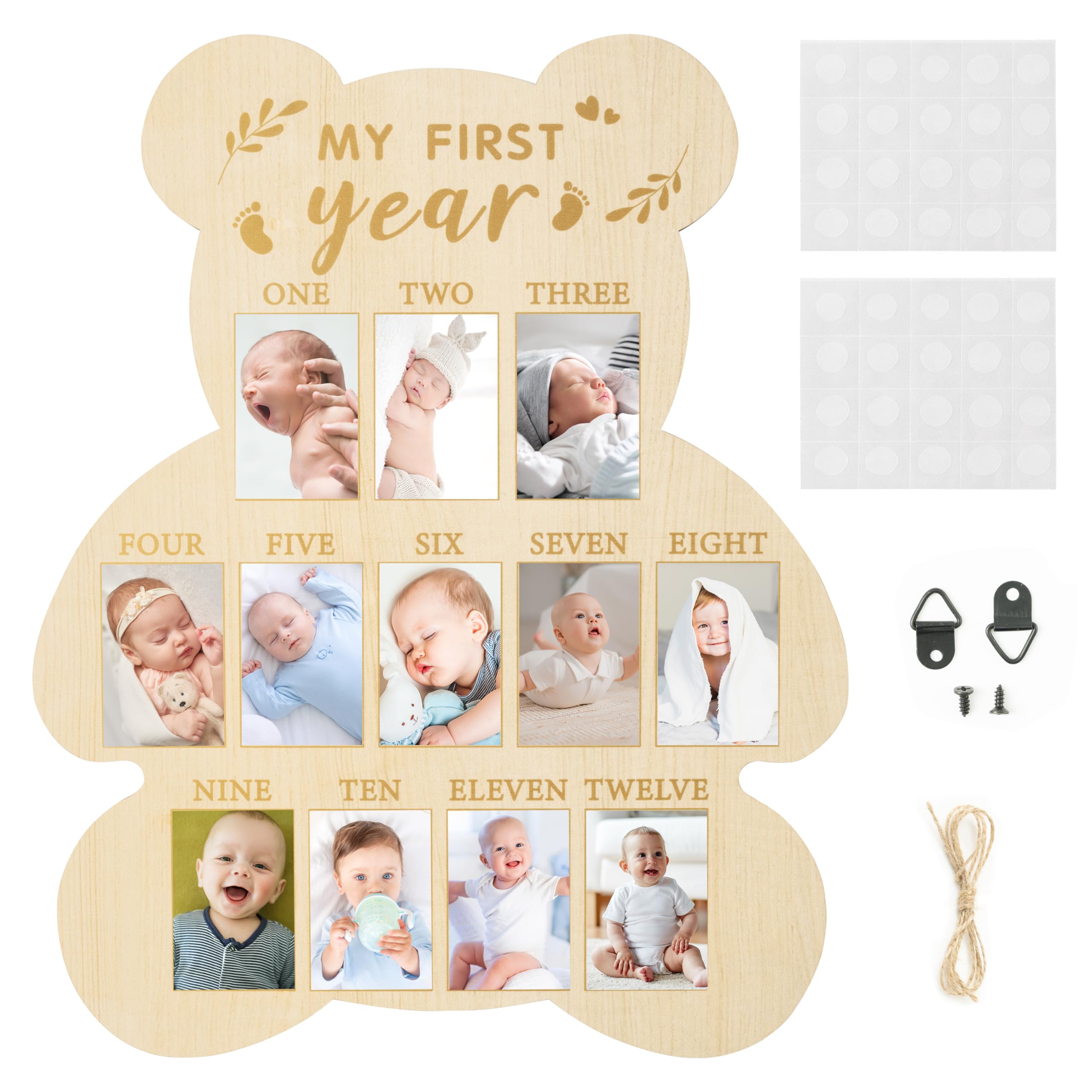 R HORSE first-year photo display board with 16.5x13 inch surface for milestones.
