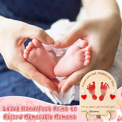 R HORSE footprint art Valentine ornament with laser engraving for lasting display