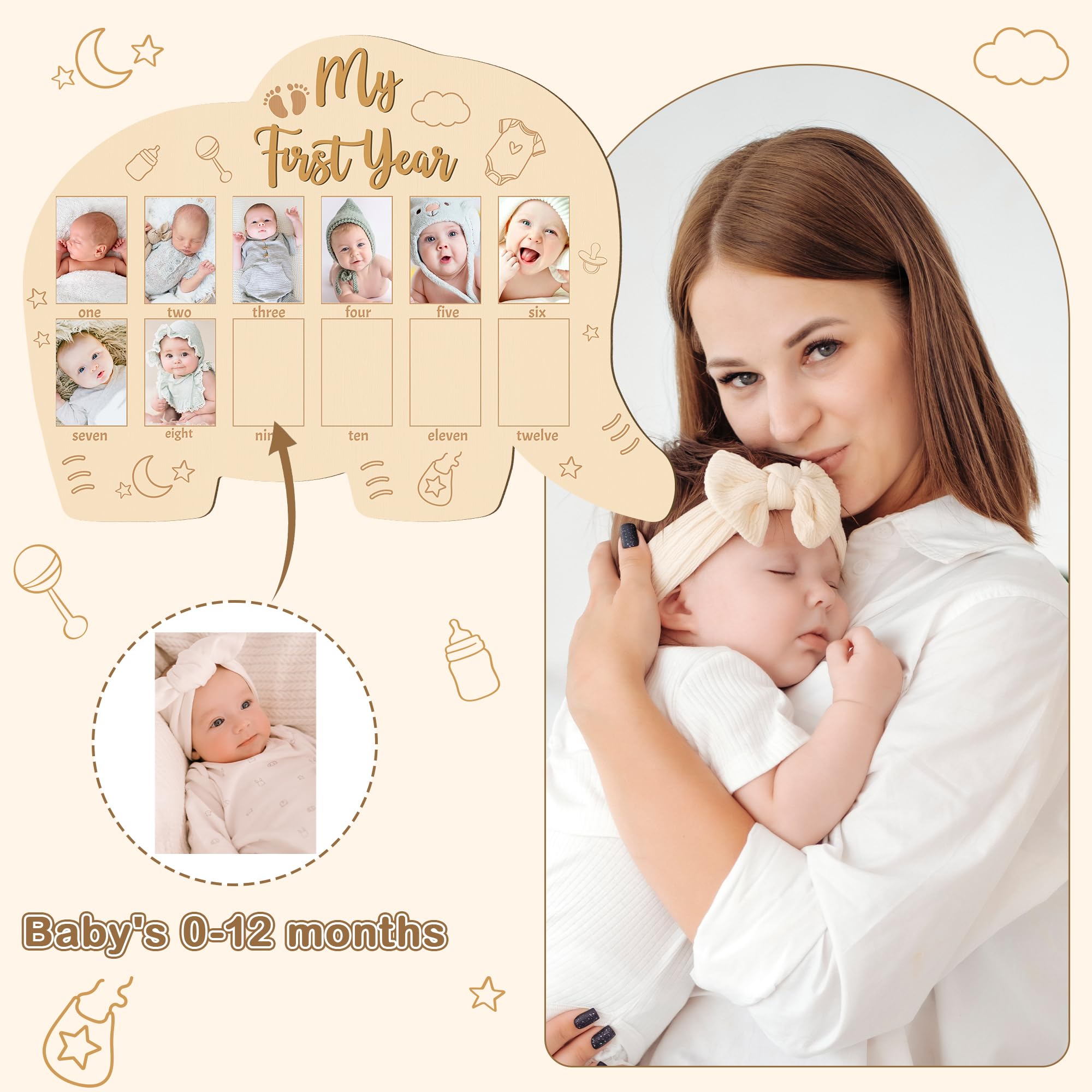 R HORSE My First Year frame gift presentation ideal for baby showers.