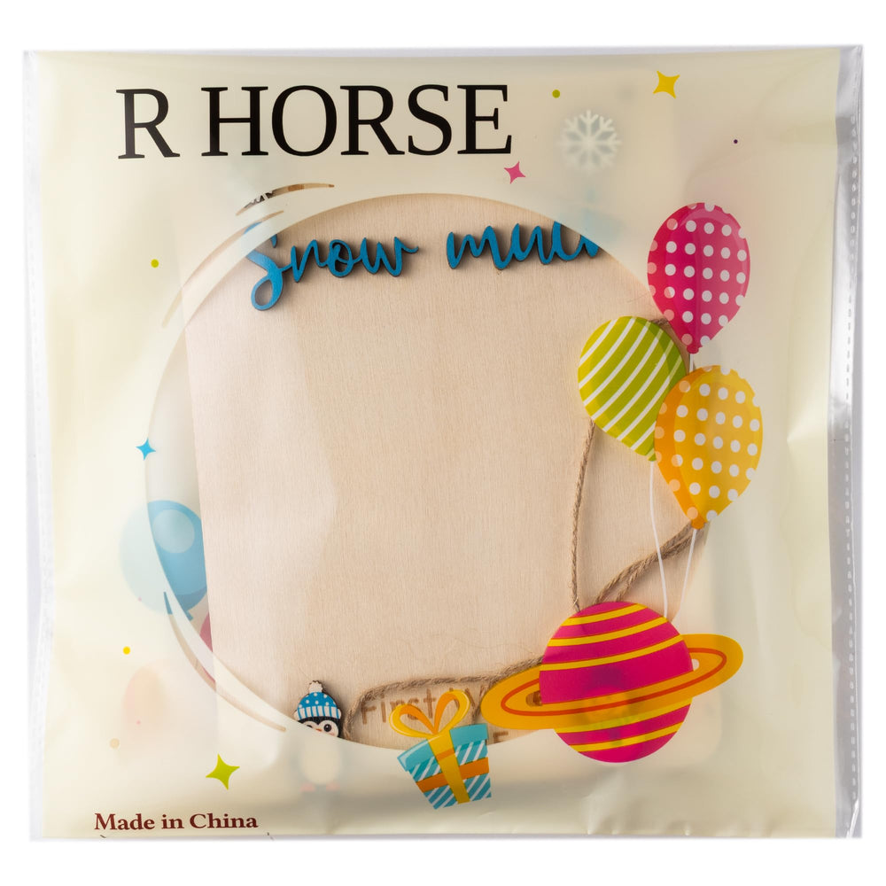 R HORSE nursery decor keepsake doubles as winter photo prop