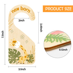 R HORSE safari wooden closet divider closeup highlights animal designs for nursery decor.