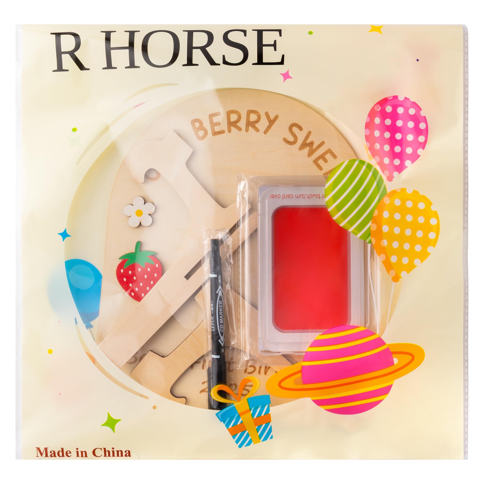 R HORSE sign measures 7.9 by 9.8 inches, fitting handprints without overpowering decor.