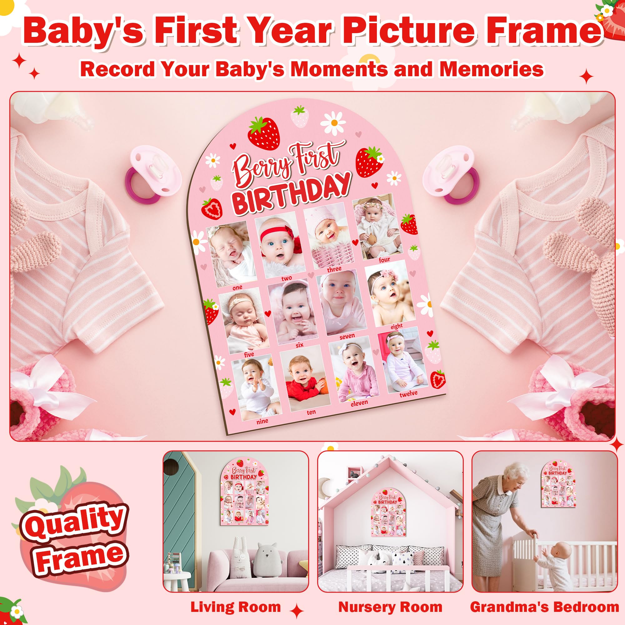 R HORSE twelve-month photo frames organize monthly portraits into a timeless keepsake.