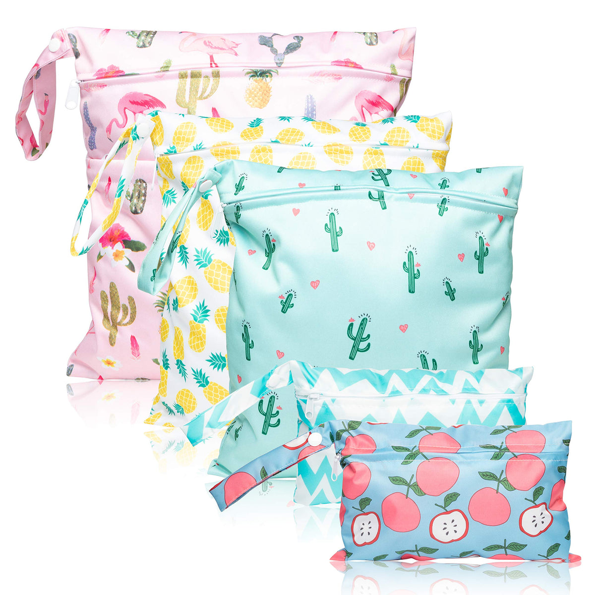 R HORSE waterproof diaper bag with pineapple pattern keeps belongings dry during travel.