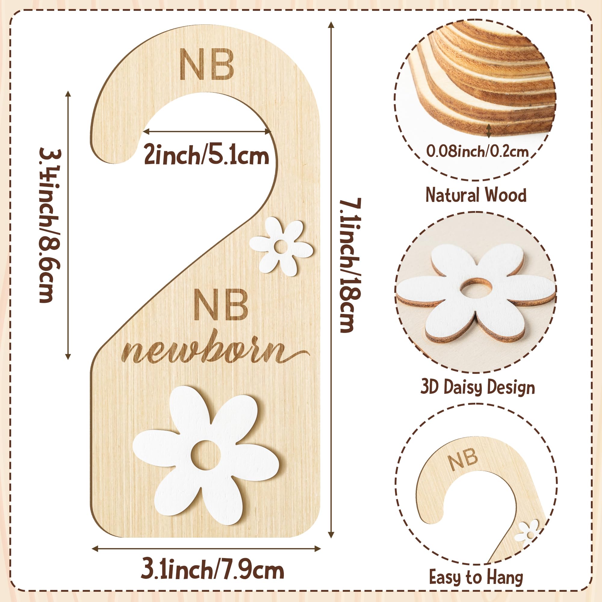 Close-up of the 3D daisy accent on a divider for charming nursery decor