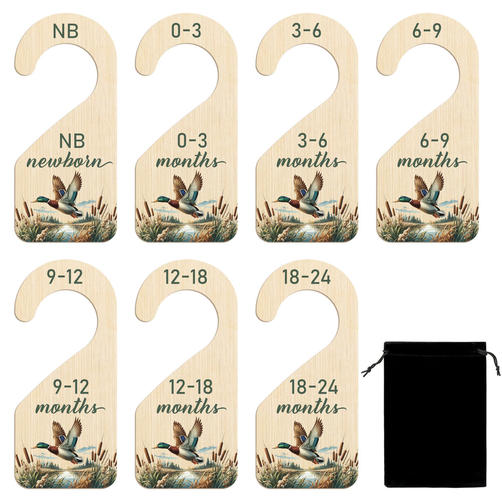 R HORSE wooden baby closet dividers with mallard duck design aid quick closet sorting.