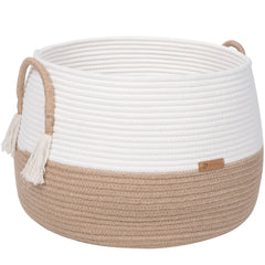 R RUNKA large basket for toys front view—spacious storage for living rooms.