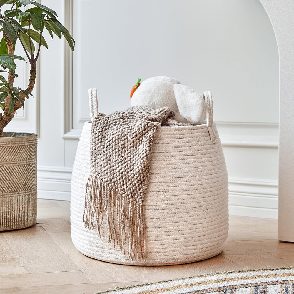R RUNKA nursery basket versatile for toy storage and laundry organization