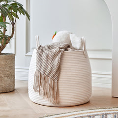 R RUNKA nursery basket versatile for toy storage and laundry organization