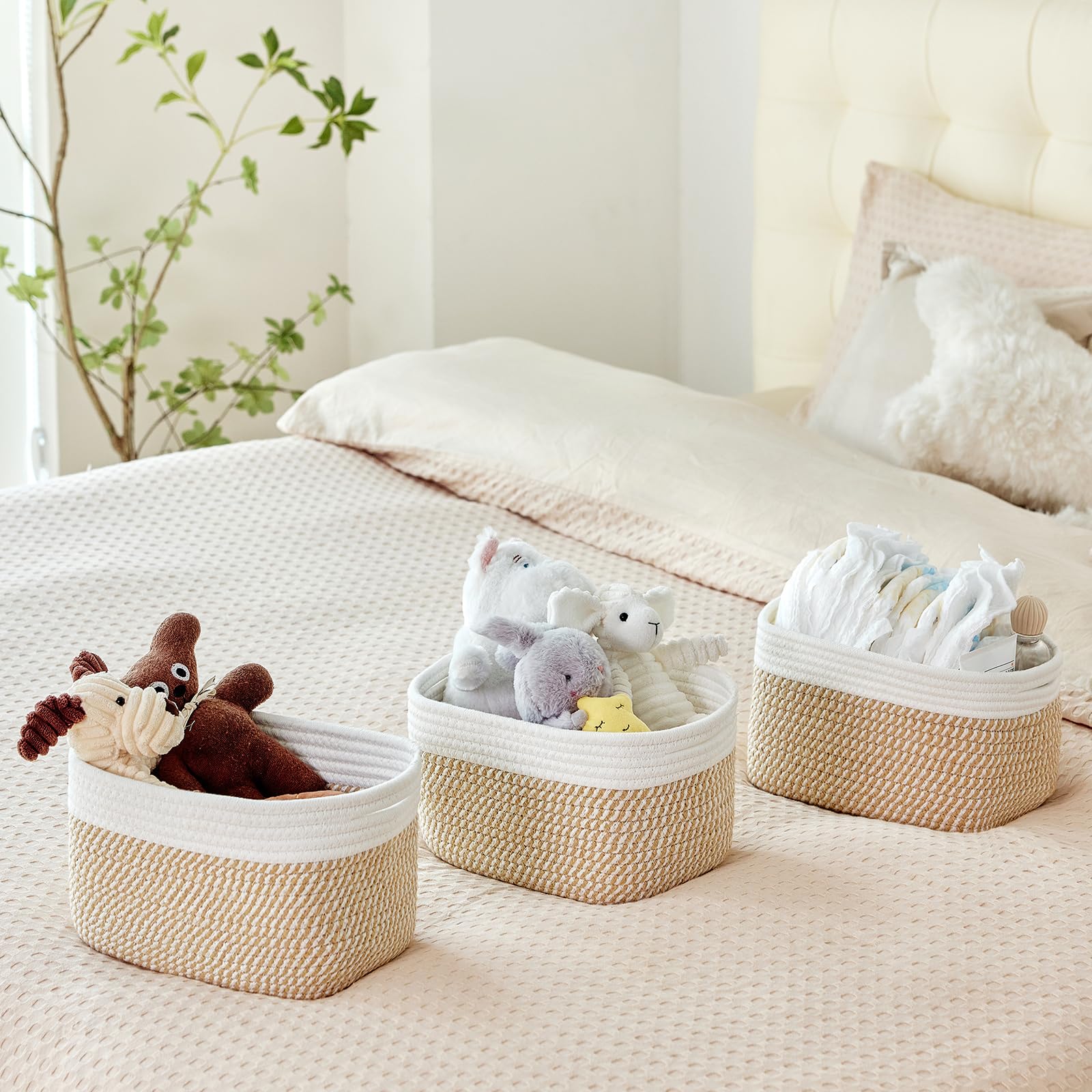 R RUNKA multi-use setting shows toy, mail, or cosmetic storage