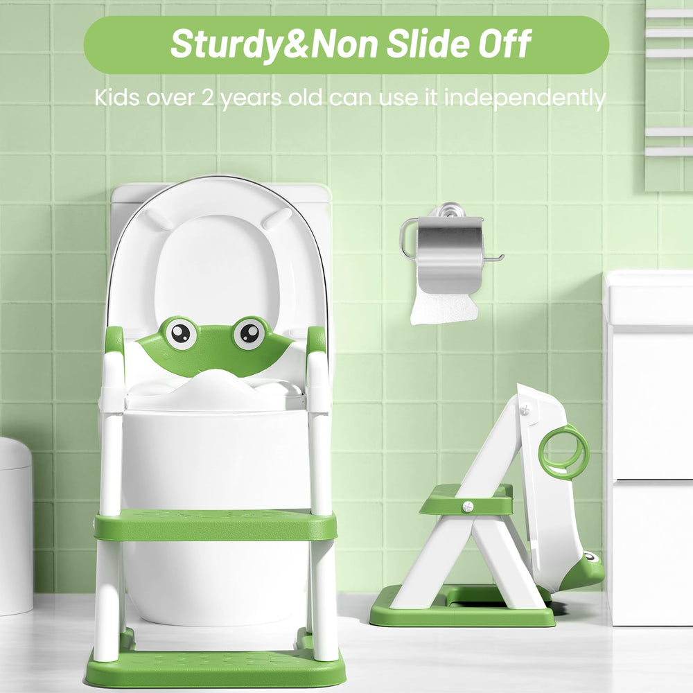 RABB 1ST Frog Potty Seat easy-assembly fits standard and elongated toilets quickly