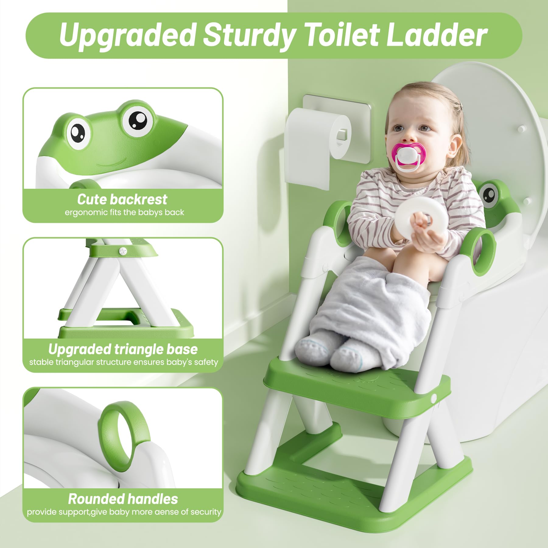 RABB 1ST Frog Potty Seat soft-cushion enhances skin comfort during use