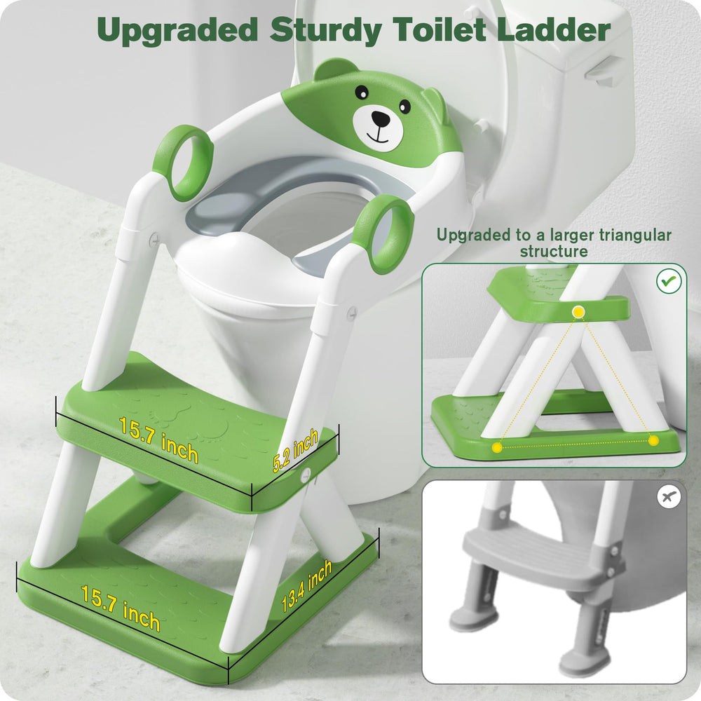 Rabb 1st potty seat doubles as a step stool for easy reach