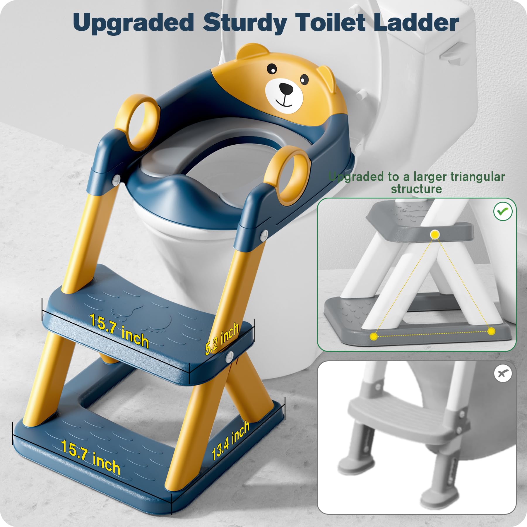 RABB 1ST splash guard protects clothing during potty training sessions.
