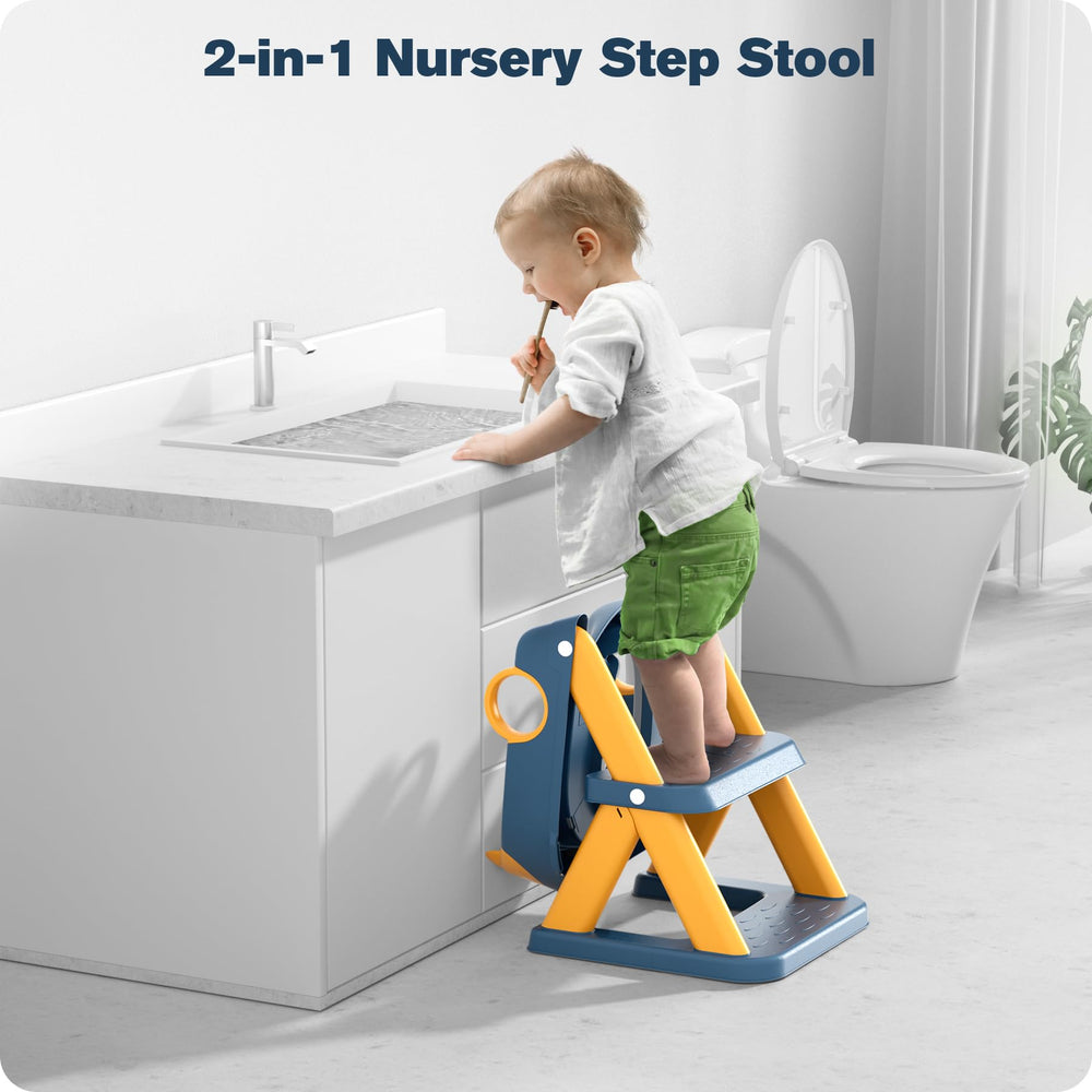 Rabb 1st Potty Seat triangular structure boosts stability during climbs.