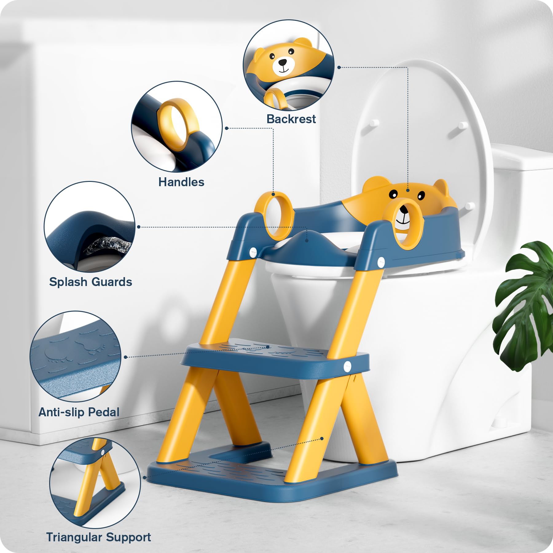 Rabb 1st Potty Seat wide surface provides ample space for confident seating.