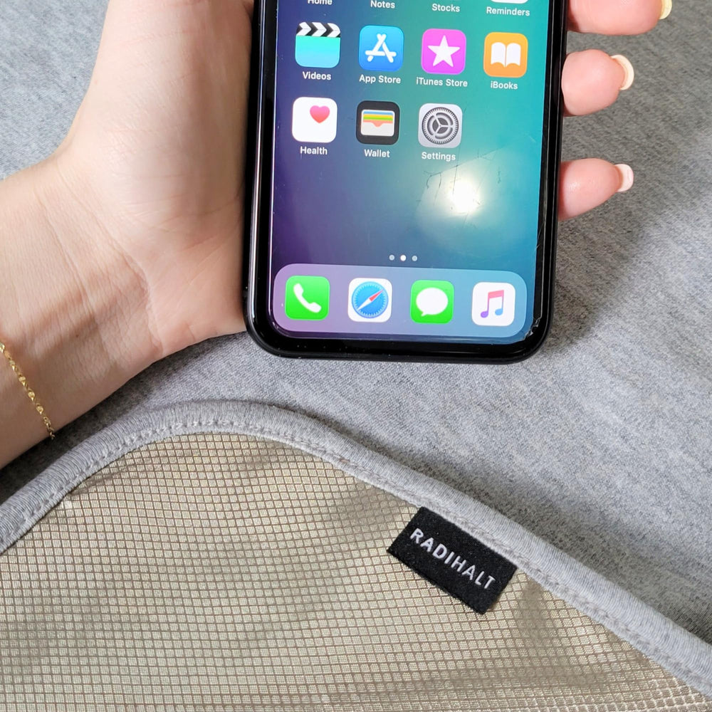 RADIHALT EMF blanket travel-friendly folds compactly in a bag