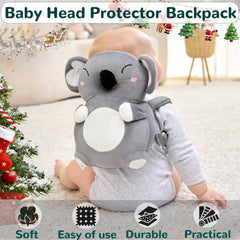 Raelitego baby protector in use while crawling offering neck protection and comfort
