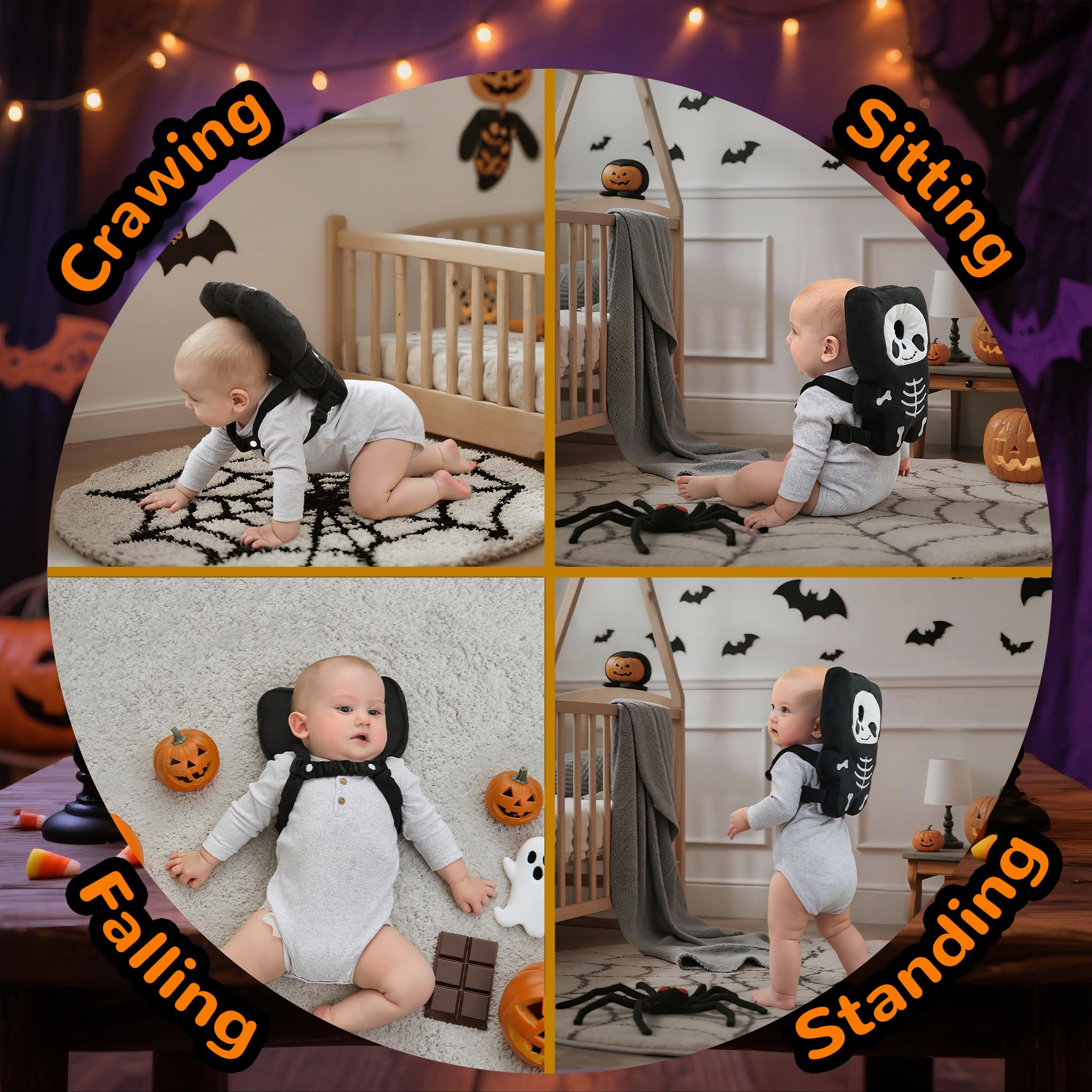 Raelitego head protector used during crawling to walking milestones.