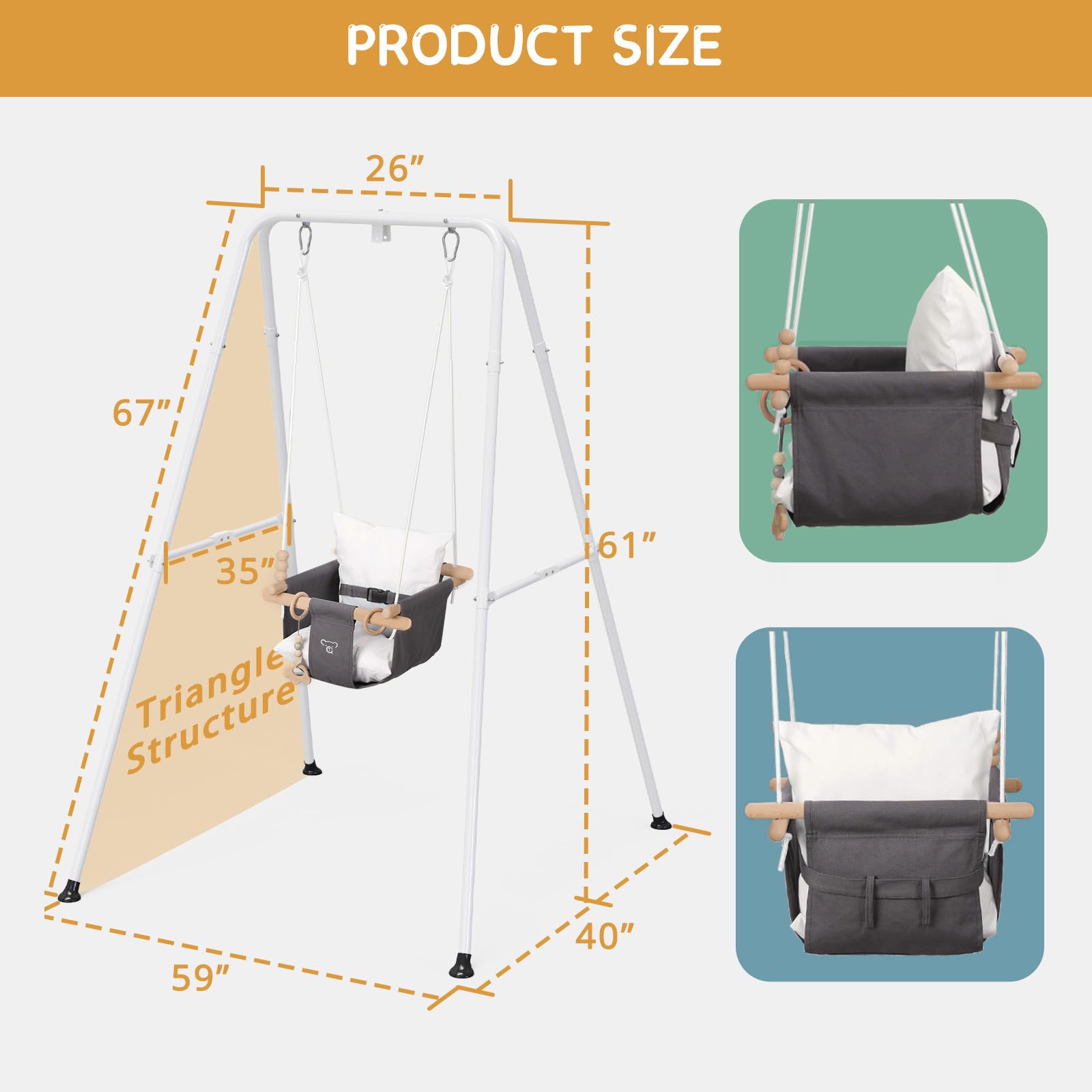 RAGOZONERY 2-in-1 baby jumper ready-to-use design promotes safe, joyful play