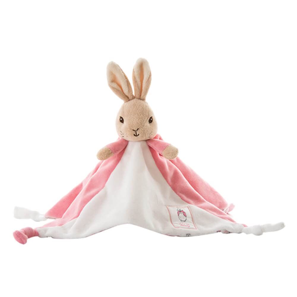 Rainbow Designs blankie corners knotted for easy gripping and hands-on play.